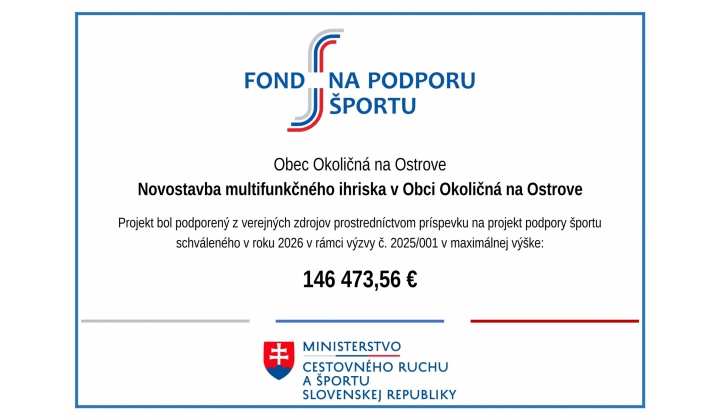 Fotka pre článok Novostavba multifunkčného ihriska v Obci Okoličná na Ostrove